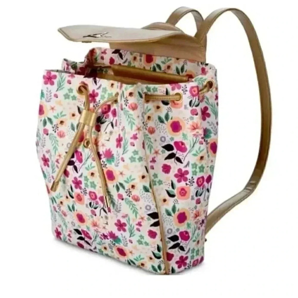 Disney Parks Floral Princess Icons Backpack b12 - Picture 2 of 3